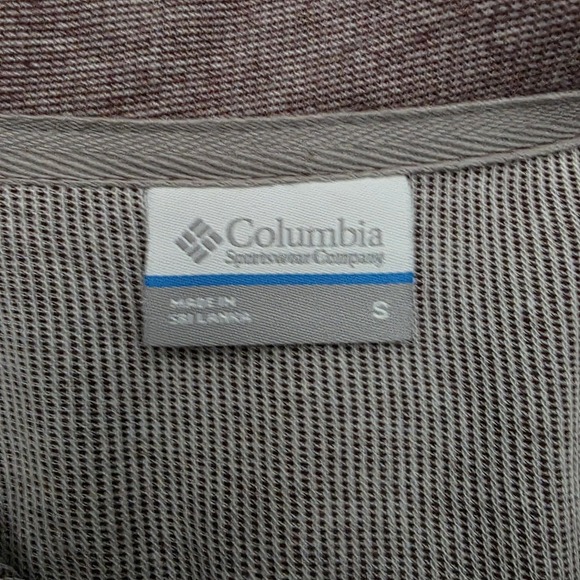 Columbia Mens Small Red Long Sleeve 1/4 Quarter Zip Pullover Sweater - Picture 6 of 7